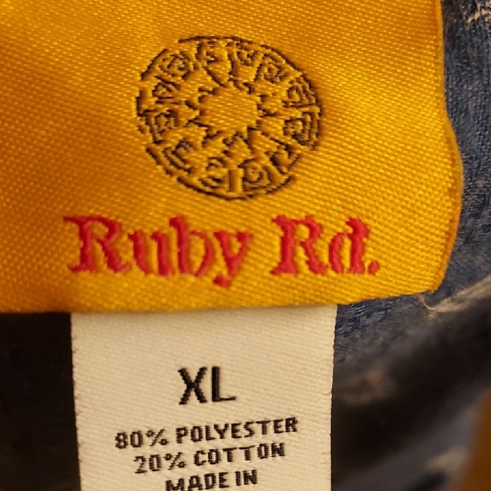 Ruby Rd. Blue Button Down Shirt - Picture 2 of 3